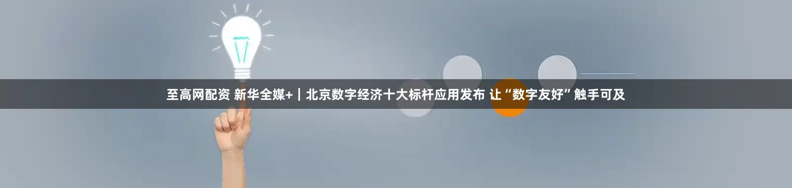 至高网配资 新华全媒+｜北京数字经济十大标杆应用发布 让“数字友好”触手可及